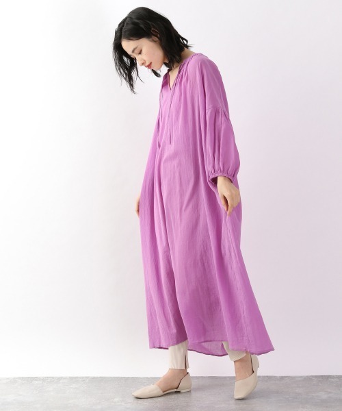 LOWRYS FARM（ローリーズファーム）の「ヨウリュウカフタンワンピース　877343（ワンピース・レディース・ブラック/ブラウン/オフホワイト/ピンク/イエロー・FREE）」の18枚目の写真