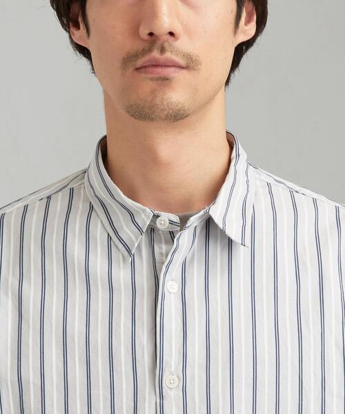 green label relaxing（グリーンレーベルリラクシング）の「CM ドビー ストライプ ジャストルーズ REG シャツ（シャツ/ブラウス・メンズ・ホワイト/ライトグレー/ライトブルー・SMALL/MEDIUM/LARGE/X-LARGE）」の6枚目の写真