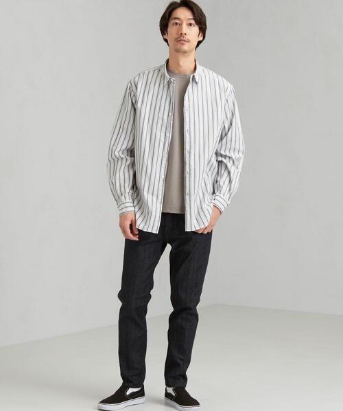 green label relaxing（グリーンレーベルリラクシング）の「CM ドビー ストライプ ジャストルーズ REG シャツ（シャツ/ブラウス・メンズ・ホワイト/ライトグレー/ライトブルー・SMALL/MEDIUM/LARGE/X-LARGE）」の20枚目の写真