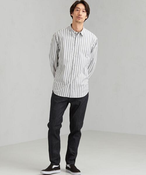 green label relaxing（グリーンレーベルリラクシング）の「CM ドビー ストライプ ジャストルーズ REG シャツ（シャツ/ブラウス・メンズ・ホワイト/ライトグレー/ライトブルー・SMALL/MEDIUM/LARGE/X-LARGE）」の19枚目の写真