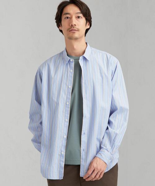 green label relaxing（グリーンレーベルリラクシング）の「CM ドビー ストライプ ジャストルーズ REG シャツ（シャツ/ブラウス・メンズ・ホワイト/ライトグレー/ライトブルー・SMALL/MEDIUM/LARGE/X-LARGE）」の18枚目の写真
