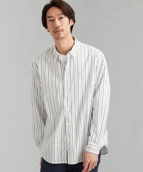 green label relaxing（グリーンレーベルリラクシング）の「CM ドビー ストライプ ジャストルーズ REG シャツ（シャツ/ブラウス・メンズ・ホワイト/ライトグレー/ライトブルー・SMALL/MEDIUM/LARGE/X-LARGE）」の17枚目の写真