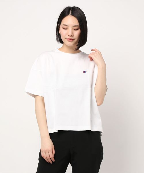 Champion(チャンピオン)の「【Champion】バックプリントゆるTシャツ(Tシャツ/カットソー・レディース・ライトピンク/ブラック/ホワイト・L/M)」の14枚目の写真