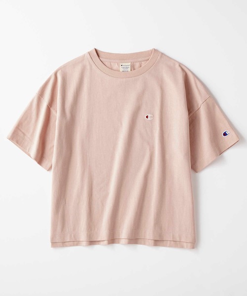 Champion(チャンピオン)の「【Champion】バックプリントゆるTシャツ(Tシャツ/カットソー・レディース・ライトピンク/ブラック/ホワイト・L/M)」の15枚目の写真