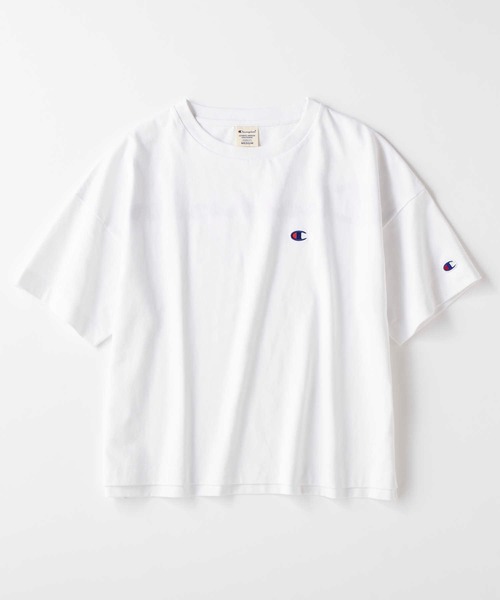 Champion(チャンピオン)の「【Champion】バックプリントゆるTシャツ(Tシャツ/カットソー・レディース・ライトピンク/ブラック/ホワイト・L/M)」の18枚目の写真