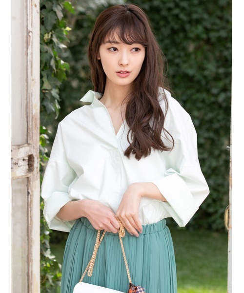 fifth（フィフス）の「スカーフ付バックロングスキッパーシャツ
