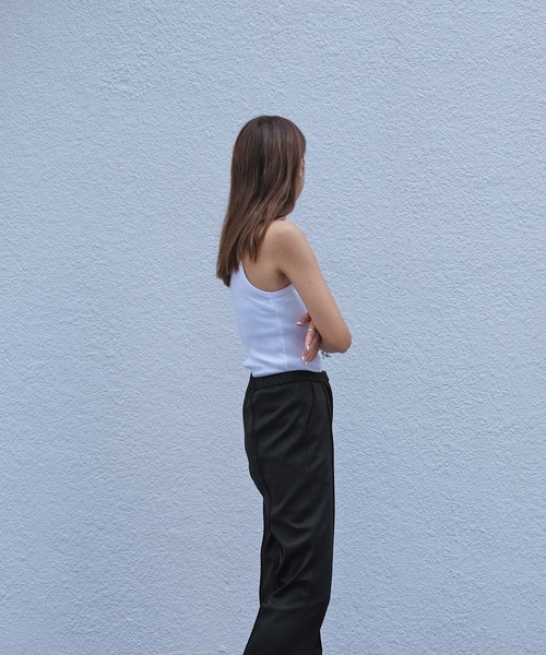 AKTE（アクテ）の「アメリカンスリーブタンクトップ（タンクトップ・レディース・ブラック/ブラウン/ホワイト/グリーン・FREE）」の6枚目の写真