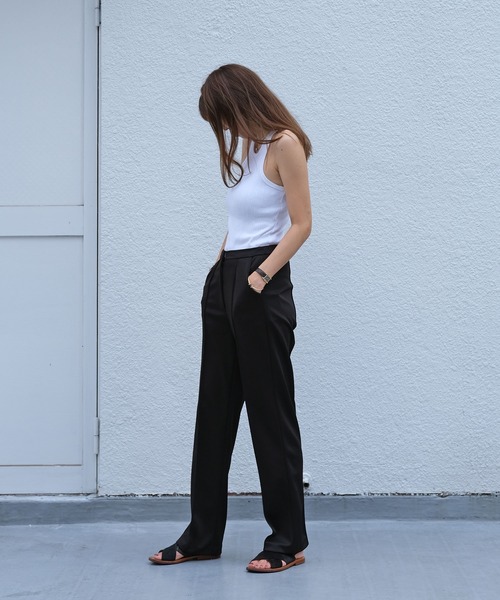 AKTE（アクテ）の「アメリカンスリーブタンクトップ（タンクトップ・レディース・ブラック/ブラウン/ホワイト/グリーン・FREE）」の9枚目の写真