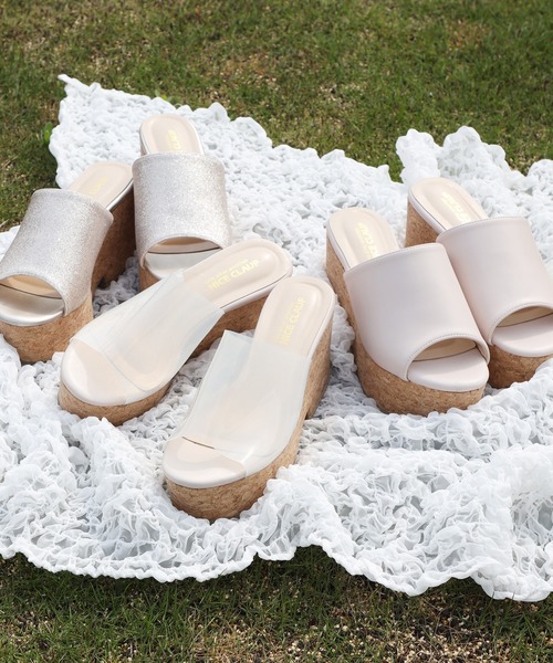 one after another NICE CLAUP（ワンアフターアナザーナイスクラップ）の「コルク厚底サンダル（サンダル・レディース・ゴールド/クリア/ライトピンク・SMALL/MEDIUM/LARGE）」の18枚目の写真