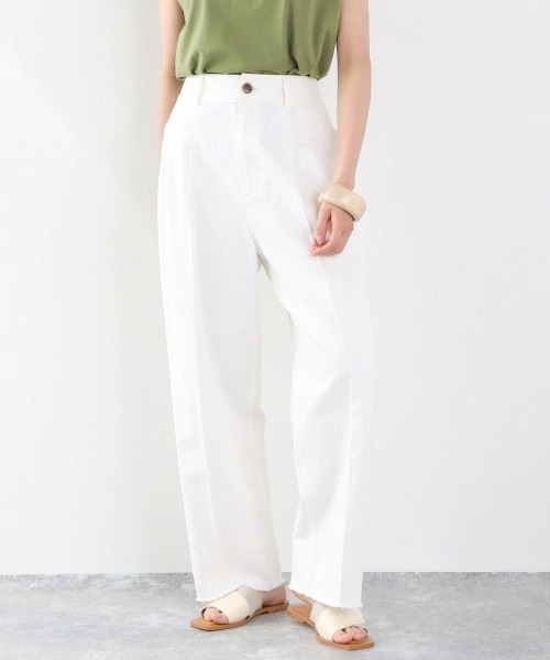 LOWRYS FARM（ローリーズファーム）の「カツラギハイウエストパンツ　885948（その他パンツ・レディース・ベージュ/グリーン/アイボリー・MEDIUM/LARGE）」の2枚目の写真