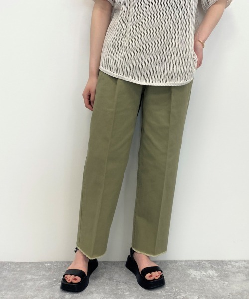 LOWRYS FARM（ローリーズファーム）の「カツラギハイウエストパンツ　885948（その他パンツ・レディース・ベージュ/グリーン/アイボリー・MEDIUM/LARGE）」の14枚目の写真