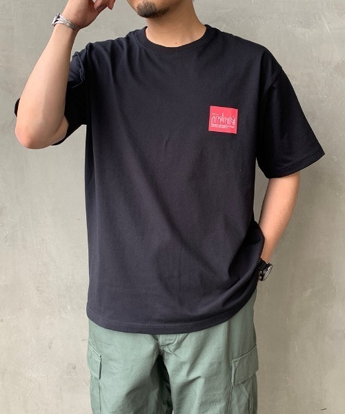 Manhattan Portage（マンハッタンポーテージ）の「[MANHATTAN PORTAGE/マンハッタンポーテージ] プリントショートスリーブビッグTシャツ（Tシャツ/カットソー・メンズ・ホワイト/ブラック/マスタード・M/L）」の7枚目の写真