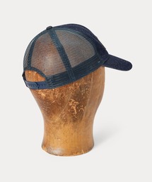 【新品】ダブルアールエル インディゴ デニム トラッカー キャップ 帽子 RRL RRL（ダブル アール エル）の「インディゴ デニム トラッカー キャップ