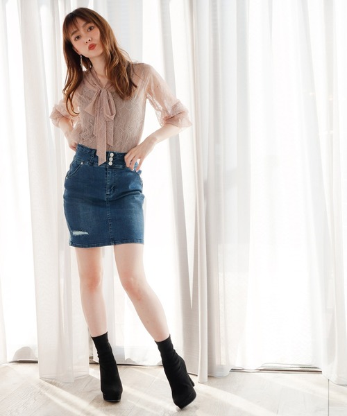 LIPSERVICE（リップサービス）の「キャミSETボウタイレースシアブラウス（シャツ/ブラウス・レディース・ホワイト/ブラック/ベージュ・FREE）」の18枚目の写真