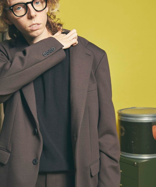 MAISON SPECIAL（メゾンスペシャル）の「《ユニセックスアイテム》ダウンファブリックテーラードジャケット 【MAISON SPECIAL/メゾンスペシャル】■セットアップ対応■（テーラードジャケット・メンズ・ベージュ/ブラウン/ブラック/ネイビー/グリーン・3/1/0/2）」の14枚目の写真