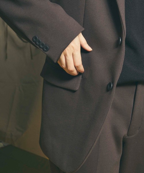 MAISON SPECIAL（メゾンスペシャル）の「《ユニセックスアイテム》ダウンファブリックテーラードジャケット 【MAISON SPECIAL/メゾンスペシャル】■セットアップ対応■（テーラードジャケット・メンズ・ベージュ/ブラウン/ブラック/ネイビー/グリーン・3/1/0/2）」の16枚目の写真