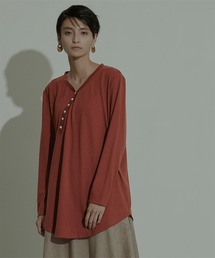 miette（ミエット）の「ｱｼﾝﾒﾄﾘｰﾍﾝﾘｰﾈｯｸﾛﾝｸﾞTｼｬﾂ（Tシャツ/カットソー・レディース）」