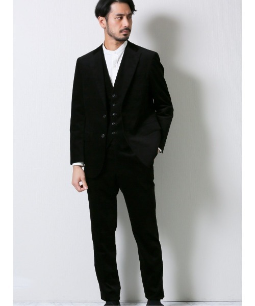 セール タカキューメンズ Taka Q Men ハイパーストレッチ ベルベット 2ボタン2ピース ビジネスセットアップスーツ セットアップベストございます スーツセット Taka Q タカキュー のファッション通販 Zozotown
