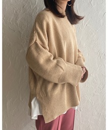 She's Closet（シーズクローゼット）の「ウールミックスクルーネックオーバーサイズ ニット（ニット/セーター）」