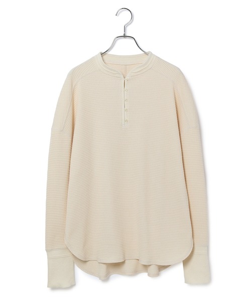 ADAM ET ROPE'(アダムエロペ)の「<追加>サーマルプルオーバー(Tシャツ/カットソー・レディース・チャコールグレー/キナリ/クリーム・FREE)」の8枚目の写真