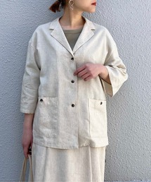 PICCIN | リネンライクシャツジャケット(テーラードジャケット)
