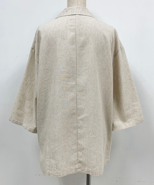 PICCIN(ピッチン)の「リネンライクシャツジャケット(テーラードジャケット・レディース・チャコールグレー/ベージュ・M/L)」の17枚目の写真