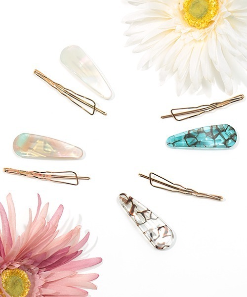 チチカカ（チチカカ）の「オーロラツインセットヘアピン（ヘアピン・レディース・ホワイト/ブラウン/ブルー/カラフル・FREE）」の5枚目の写真