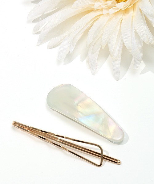 チチカカ（チチカカ）の「オーロラツインセットヘアピン（ヘアピン・レディース・ホワイト/ブラウン/ブルー/カラフル・FREE）」の7枚目の写真