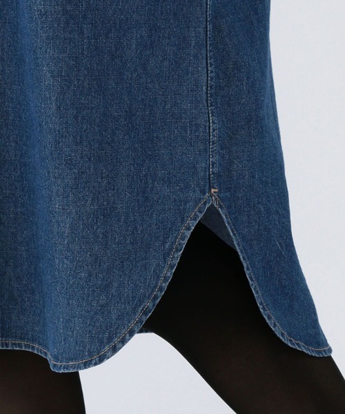 Petit Honfleur（プチオンフルール）の「デニムシャツワンピース（シャツワンピース・レディース・サックスブルー/ネイビー・11号/9号）」の12枚目の写真