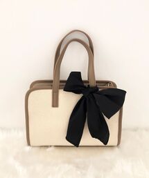 MAJESTIC LEGON | リボン付パイピングミニバッグ(ハンドバッグ)