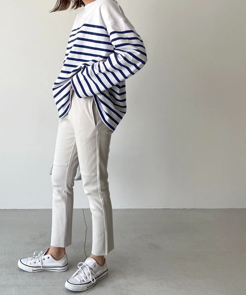 CANAL JEAN（キャナルジーン）の「RED CHOP WORKS(レッドチョップワークス) カルゼクロップドパンツ（その他パンツ・レディース・ホワイト/ブラック/ベージュ/グレー・38/36）」の7枚目の写真