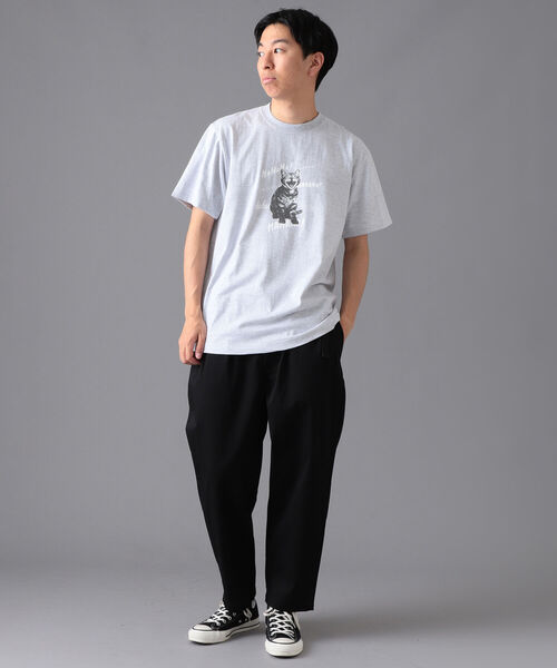 BEAMS T（ビームスティー）の「BEAMS T / HAHAHA Cat Tシャツ（Tシャツ/カットソー・メンズ・ライトグレー/ベージュ・SMALL/MEDIUM/LARGE/X-LARGE）」の3枚目の写真