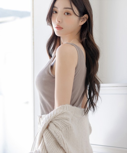 tu-hacci（ツーハッチ）の「【販売枚数累計100万枚突破！】ブラが要らないBRAIRAZU-ブライラズ-ワイヤー&カップ付きリブタンクトップ【ブラトップ】（タンクトップ・レディース・グレイッシュベージュ/ブラック/カーキ・S/MG/L/LG/SG/M）」の11枚目の写真