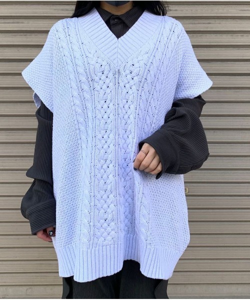 Danke Danke トップス Women Schon ダンケシェーン のファッション Dankeschon ダンケシェーン ケーブルニットベスト ベスト ベスト Www Jesolo Info