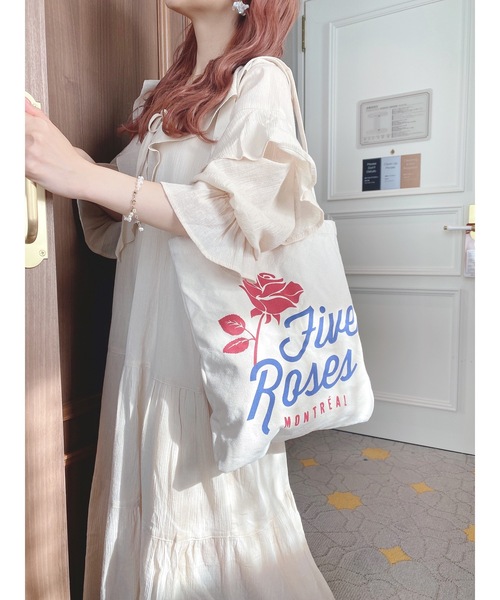 JUMELLE（ジュメロ）の「ファイブローズバッグ（トートバッグ・レディース・アイボリー・FREE）」の4枚目の写真