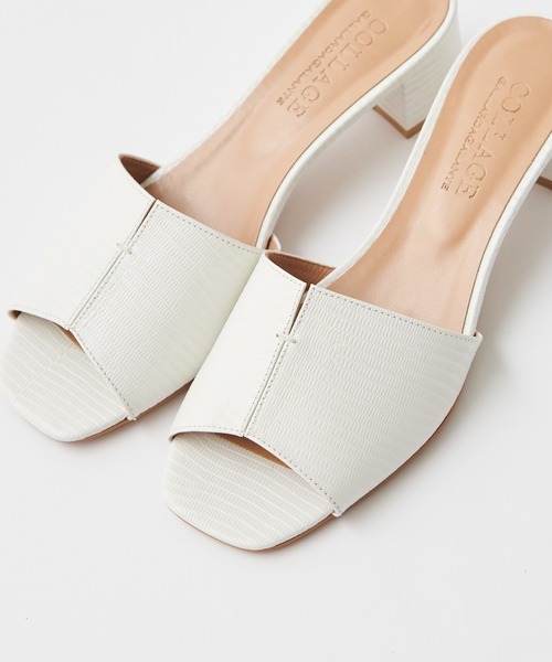 COLLAGE GALLARDAGALANTE(コラージュガリャルダガランテ)の「ミュール型スリットスクエアサンダル(サンダル・レディース・オフホワイト/ゴールド・38/36/37)」の11枚目の写真