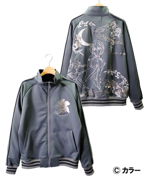 JACKROSE(ジャックローズ)の「SB EVANGELION 錦 綾波と三日月 フルジップジャージ(ジャージ・メンズ・ホワイト/ブラック/グレー・M/L/XL)」の3枚目の写真