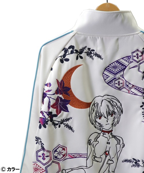 JACKROSE(ジャックローズ)の「SB EVANGELION 錦 綾波と三日月 フルジップジャージ(ジャージ・メンズ・ホワイト/ブラック/グレー・M/L/XL)」の9枚目の写真