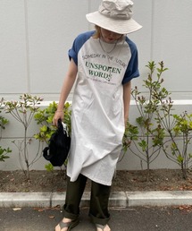 WEGO/プリントスリットロングワンピース