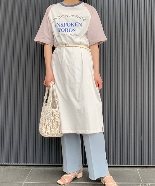 WEGO（ウィゴー）の「WEGO/プリントスリットロングワンピース（ワンピース・レディース・スミクロ/ブルー/ホワイト/ネイビー/ライトベージュ/ホワイト系その他・FREE）」の5枚目の写真