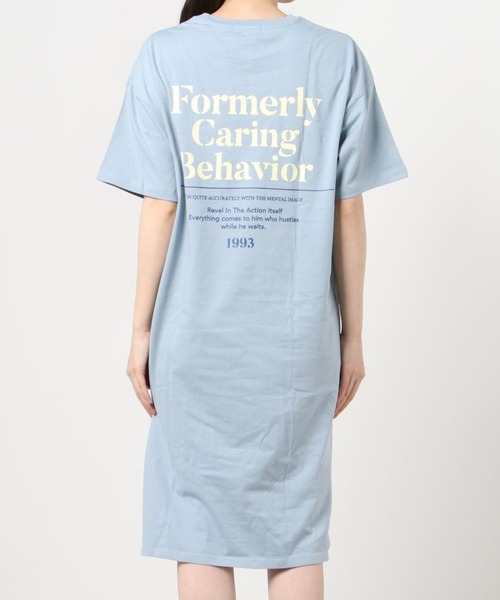 WEGO（ウィゴー）の「WEGO/プリントスリットロングワンピース（ワンピース・レディース・スミクロ/ブルー/ホワイト/ネイビー/ライトベージュ/ホワイト系その他・FREE）」の9枚目の写真