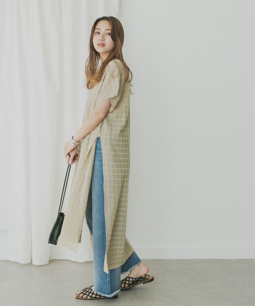 KBF+（ケービーエフプラス）の「KBF+　柄編みニットポンチョ（ニット/セーター・レディース・ベージュ/ライトブラウン・ONE）」の14枚目の写真