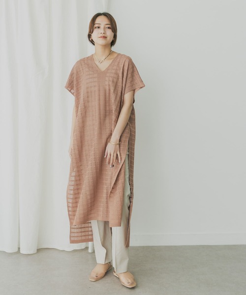 KBF+（ケービーエフプラス）の「KBF+　柄編みニットポンチョ（ニット/セーター・レディース・ベージュ/ライトブラウン・ONE）」の15枚目の写真