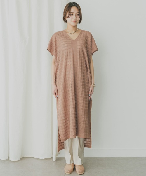 KBF+（ケービーエフプラス）の「KBF+　柄編みニットポンチョ（ニット/セーター・レディース・ベージュ/ライトブラウン・ONE）」の16枚目の写真