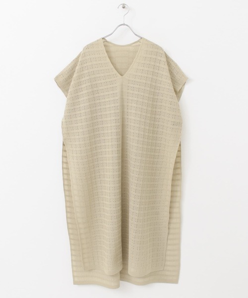 KBF+（ケービーエフプラス）の「KBF+　柄編みニットポンチョ（ニット/セーター・レディース・ベージュ/ライトブラウン・ONE）」の18枚目の写真