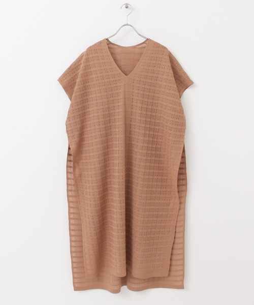 KBF+（ケービーエフプラス）の「KBF+　柄編みニットポンチョ（ニット/セーター・レディース・ベージュ/ライトブラウン・ONE）」の19枚目の写真