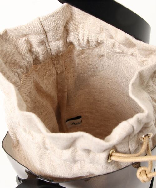 Andemiu（アンデミュウ）の「クリアトートバッグ940559（ショルダーバッグ・レディース・キャメル/ブラック・FREE）」の5枚目の写真