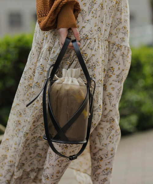 Andemiu（アンデミュウ）の「クリアトートバッグ940559（ショルダーバッグ・レディース・キャメル/ブラック・FREE）」の2枚目の写真