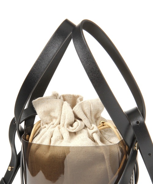 Andemiu（アンデミュウ）の「クリアトートバッグ940559（ショルダーバッグ・レディース・キャメル/ブラック・FREE）」の16枚目の写真