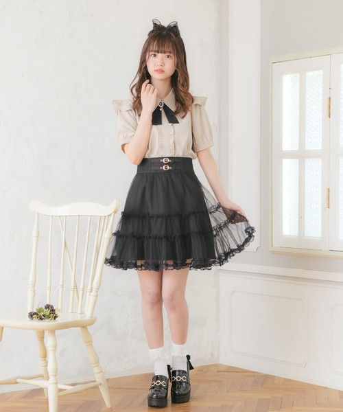 ROJITA（ロジータ）の「ブローチ付き飾りリボンブラウス（シャツ/ブラウス・レディース・ベージュ/ピンク/ホワイト・FREE）」の5枚目の写真